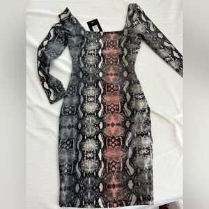 Snake print dress